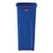 Rubbermaid Commercial 23 gal Square Recycling Bin, Satin Black/Satin Brass, Plastic FG356973BLUE - alternate 1